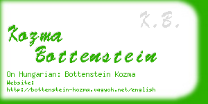 kozma bottenstein business card